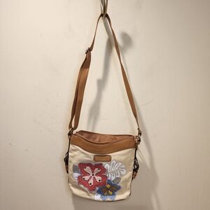ROSETTI Floral Canvas Crossbody Bag